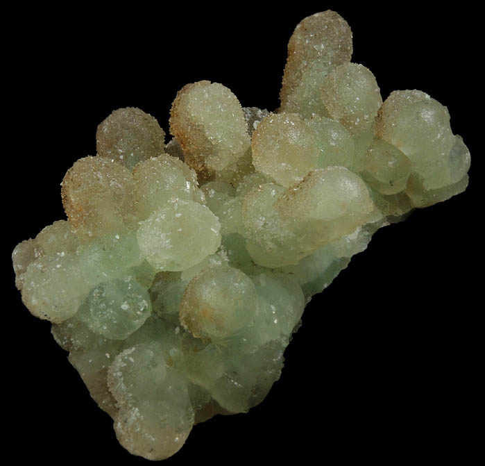 Prehnite epimorphs over unknown with Calcite from Boyleston Quarry, Barrhead, Strathclyde (Renfrewshire), Scotland