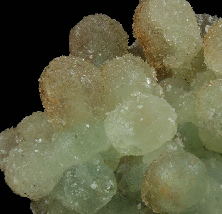 Prehnite epimorphs over unknown with Calcite from Boyleston Quarry, Barrhead, Strathclyde (Renfrewshire), Scotland