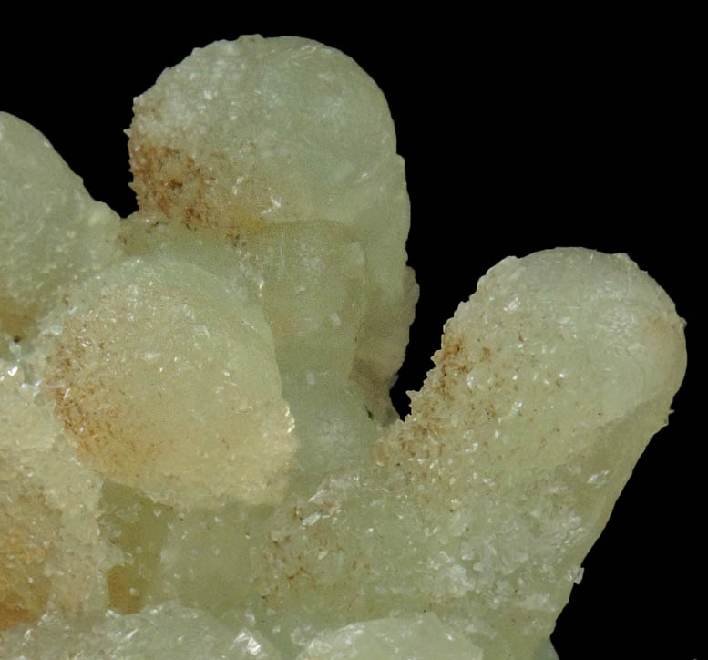 Prehnite epimorphs over unknown with Calcite from Boyleston Quarry, Barrhead, Strathclyde (Renfrewshire), Scotland