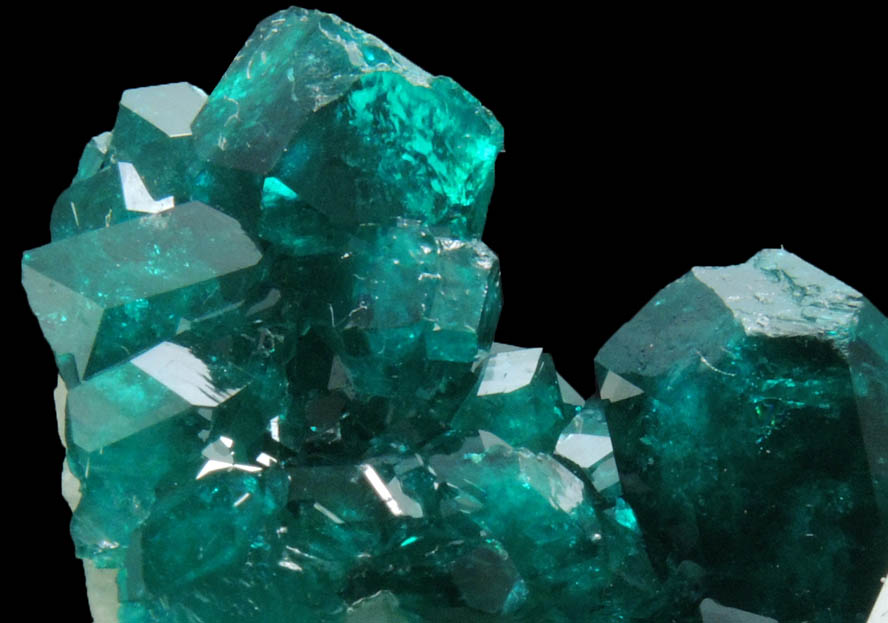 Dioptase on Calcite from Tsumeb Mine, Otavi-Bergland District, Oshikoto, Namibia