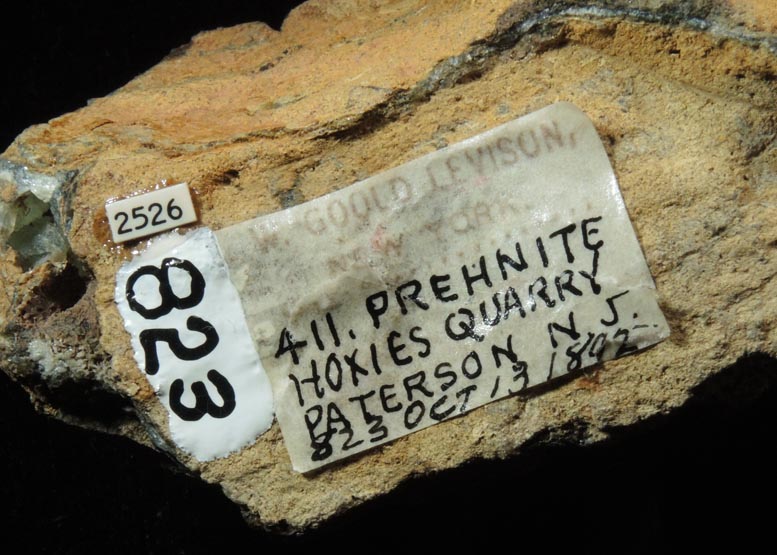 Prehnite from Hoxie's Quarry, Paterson, Passaic County, New Jersey