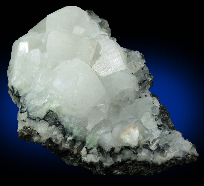 Apophyllite over Prehnite with minor Pectolite from Great Notch, Little Falls Township, Passaic County, New Jersey