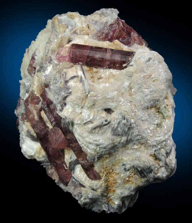 Elbaite var. Rubellite Tourmaline in Muscovite from Karibib District, Erongo Region, Namibia