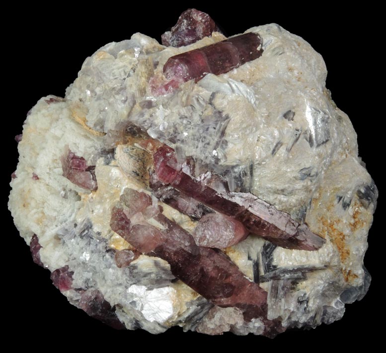 Elbaite var. Rubellite Tourmaline in Muscovite from Karibib District, Erongo Region, Namibia