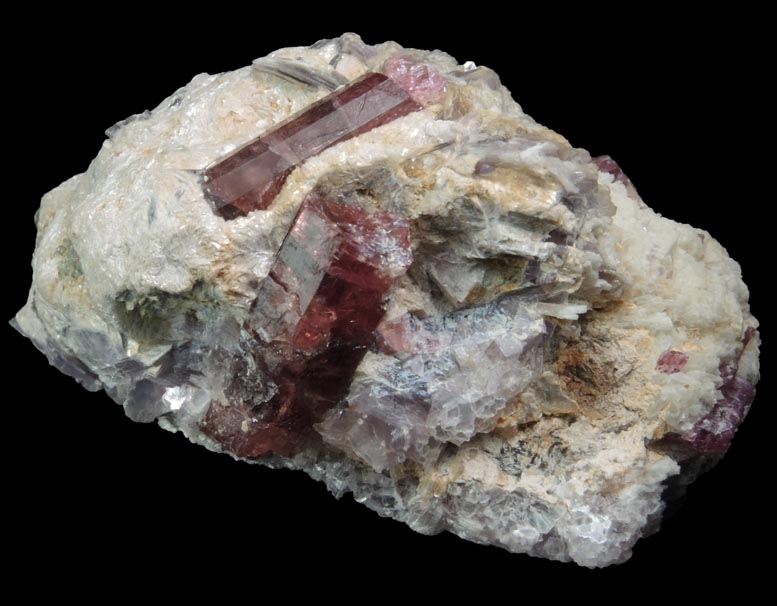 Elbaite var. Rubellite Tourmaline in Muscovite from Karibib District, Erongo Region, Namibia