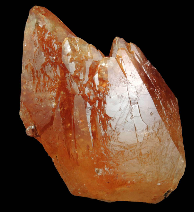 Calcite (with deep golden-orange color) from Elmwood Mine, Carthage, Smith County, Tennessee