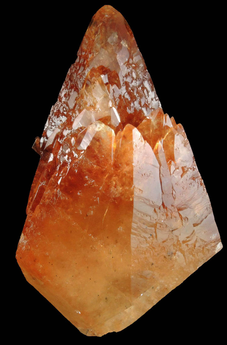 Calcite (with deep golden-orange color) from Elmwood Mine, Carthage, Smith County, Tennessee