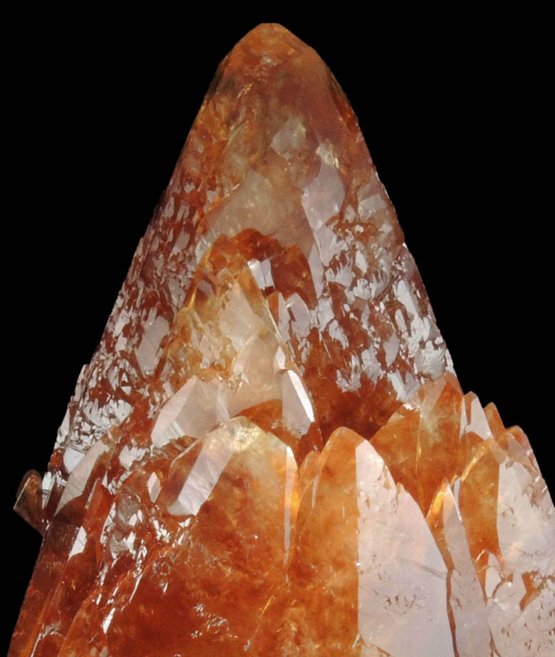 Calcite (with deep golden-orange color) from Elmwood Mine, Carthage, Smith County, Tennessee