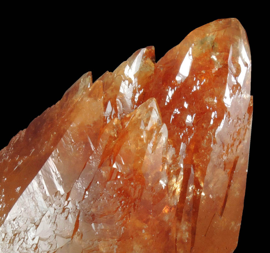 Calcite (with deep golden-orange color) from Elmwood Mine, Carthage, Smith County, Tennessee