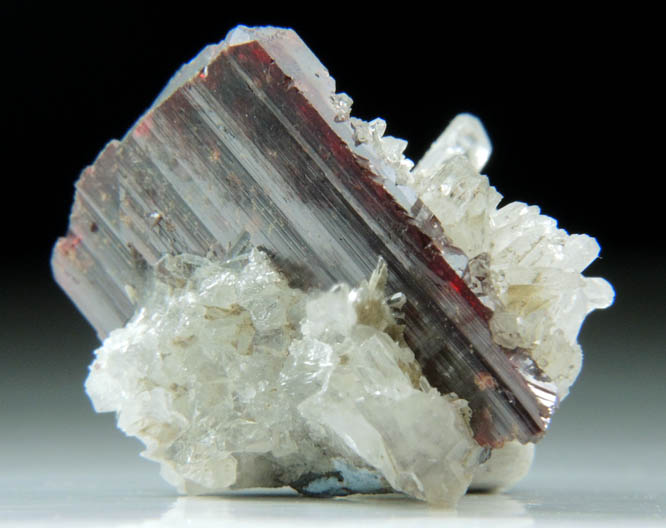 Hbnerite (Hubnerite) with Quartz from Black Pine Mine, Granite County, Montana