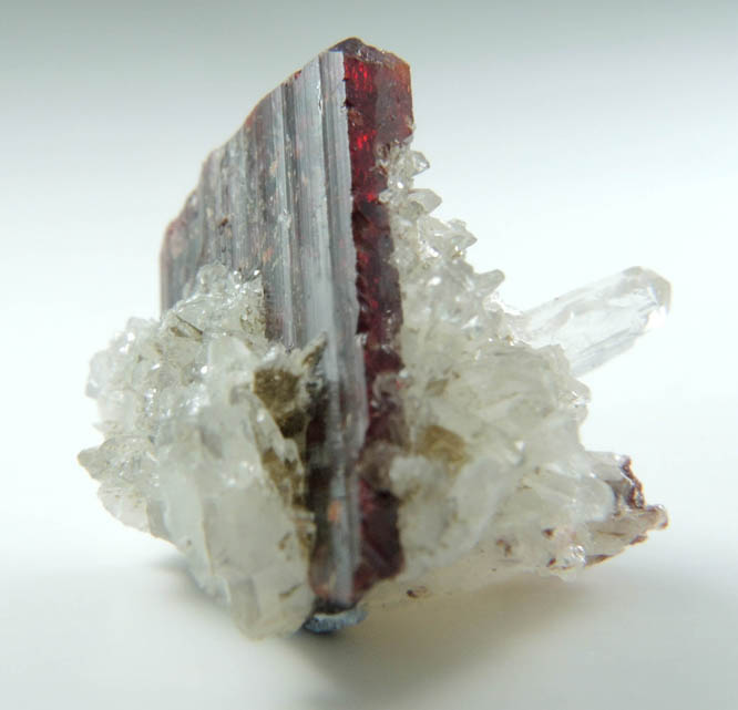 Hbnerite (Hubnerite) with Quartz from Black Pine Mine, Granite County, Montana