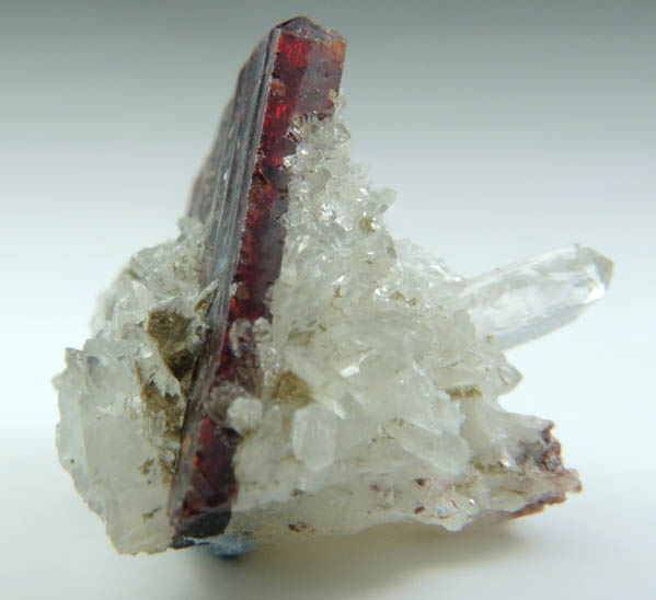 Hbnerite (Hubnerite) with Quartz from Black Pine Mine, Granite County, Montana