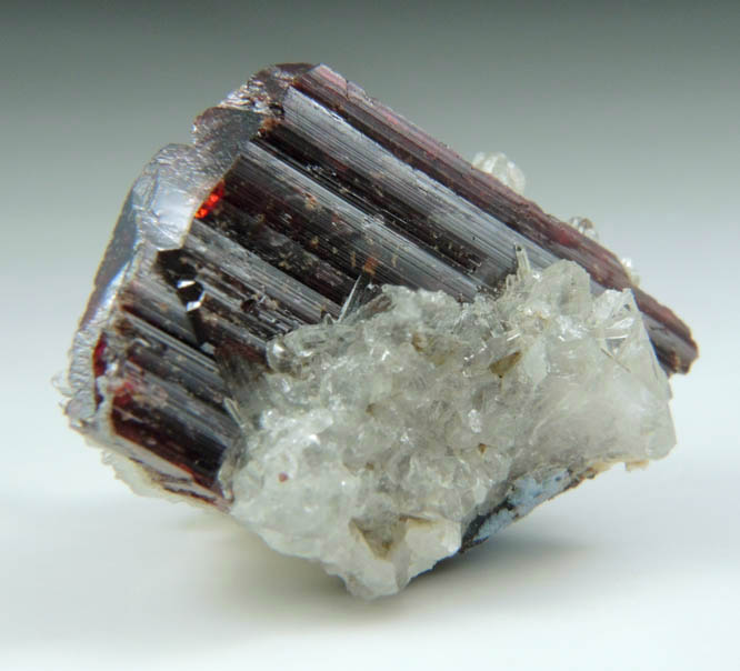 Hbnerite (Hubnerite) with Quartz from Black Pine Mine, Granite County, Montana