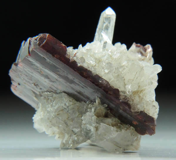 Hbnerite (Hubnerite) with Quartz from Black Pine Mine, Granite County, Montana