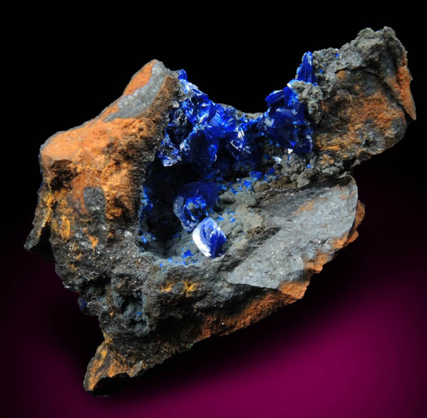 Azurite from 4750' Level, Morenci Mine, Clifton District, Greenlee County, Arizona