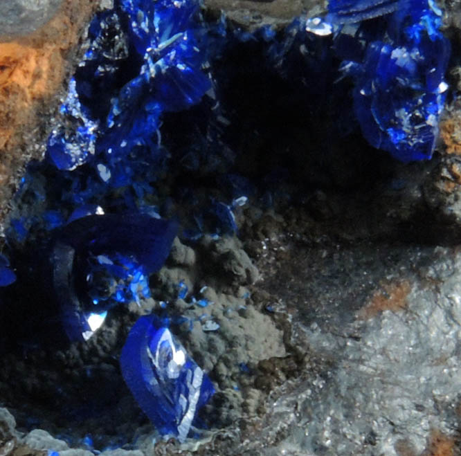 Azurite from 4750' Level, Morenci Mine, Clifton District, Greenlee County, Arizona