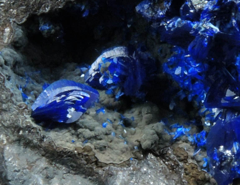 Azurite from 4750' Level, Morenci Mine, Clifton District, Greenlee County, Arizona