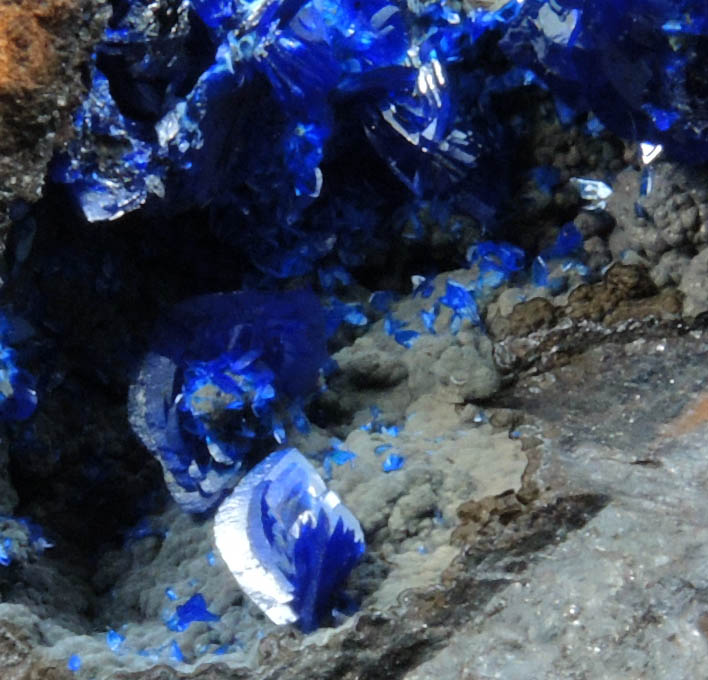 Azurite from 4750' Level, Morenci Mine, Clifton District, Greenlee County, Arizona