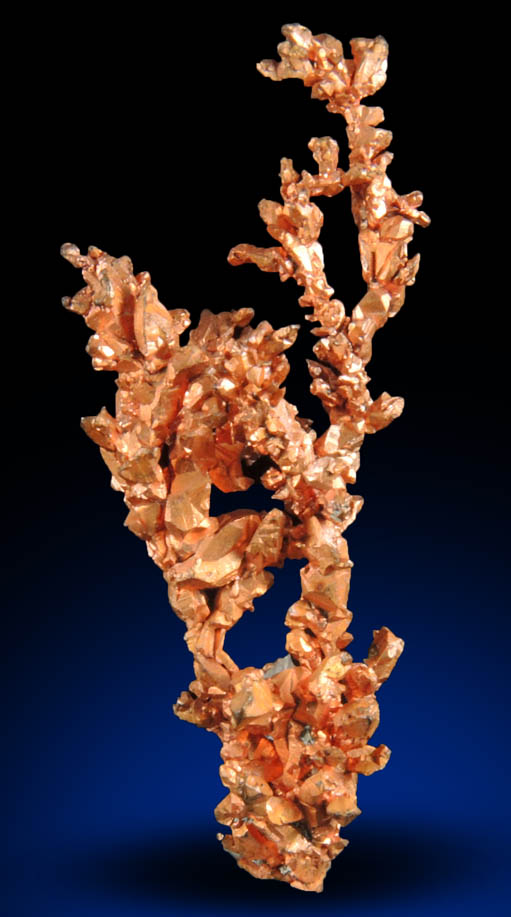 Copper (naturally crystallized native copper) with Calcite from Tsumeb Mine, Otavi-Bergland District, Oshikoto, Namibia