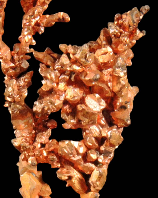 Copper (naturally crystallized native copper) with Calcite from Tsumeb Mine, Otavi-Bergland District, Oshikoto, Namibia