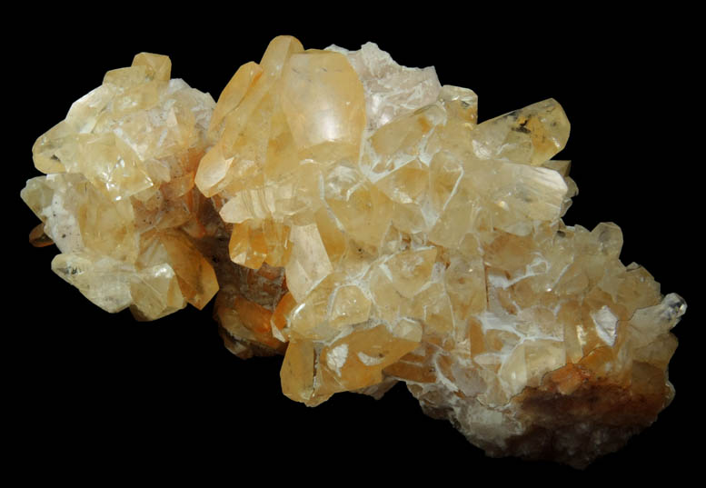 Calcite over Dolomite with Hydrozincite from Mina La Cuerre, Rionansa, La Florida, Sierra de Arnero, Cantabria, Spain