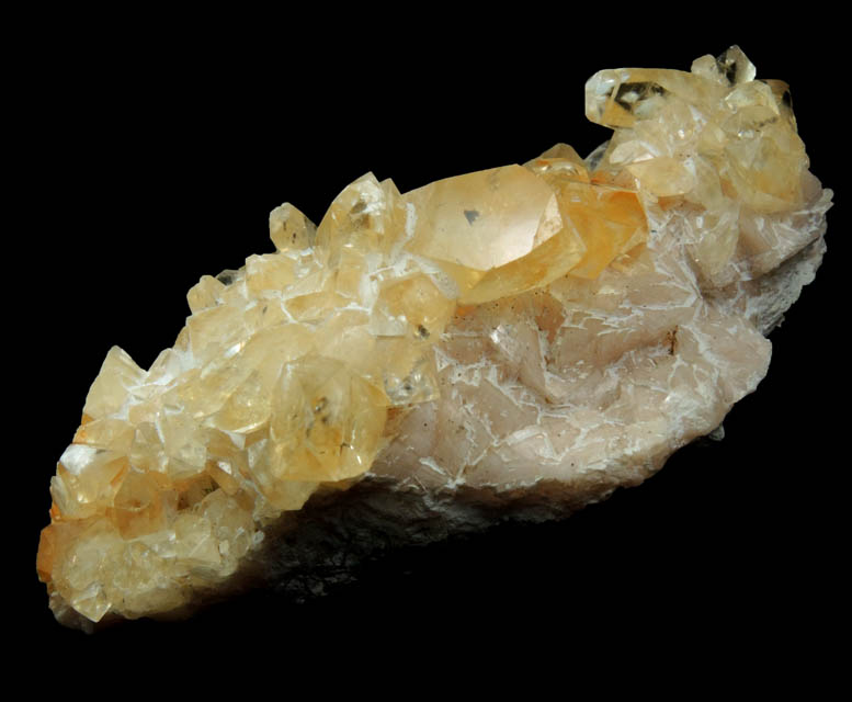 Calcite over Dolomite with Hydrozincite from Mina La Cuerre, Rionansa, La Florida, Sierra de Arnero, Cantabria, Spain