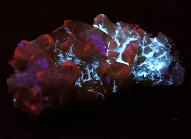 Calcite over Dolomite with Hydrozincite from Mina La Cuerre, Rionansa, La Florida, Sierra de Arnero, Cantabria, Spain