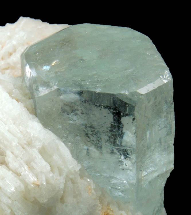 Beryl var. Aquamarine in Albite from Skardu District, Baltistan, Gilgit-Baltistan, Pakistan