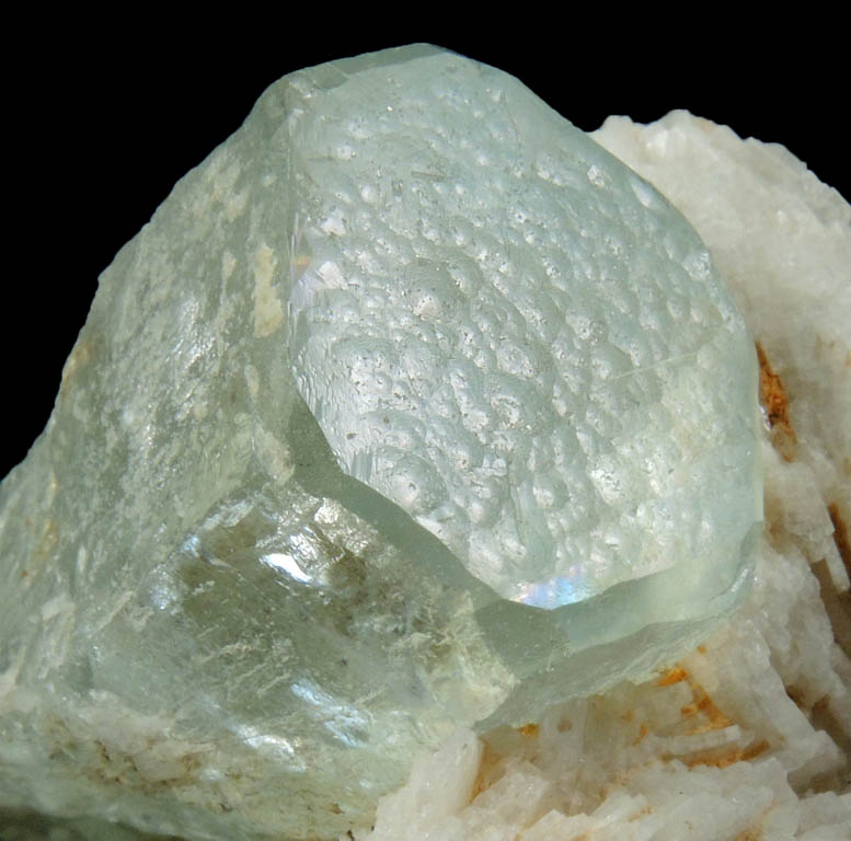 Beryl var. Aquamarine in Albite from Skardu District, Baltistan, Gilgit-Baltistan, Pakistan