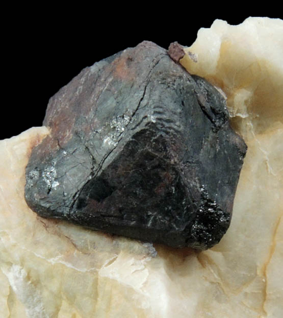 Franklinite in Calcite with minor Willemite from Sterling Mine, Ogdensburg, Sterling Hill, Sussex County, New Jersey (Type Locality for Franklinite)