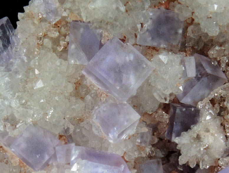 Fluorite on Quartz with Barite from Caravia-Berbes District, Asturias, Spain