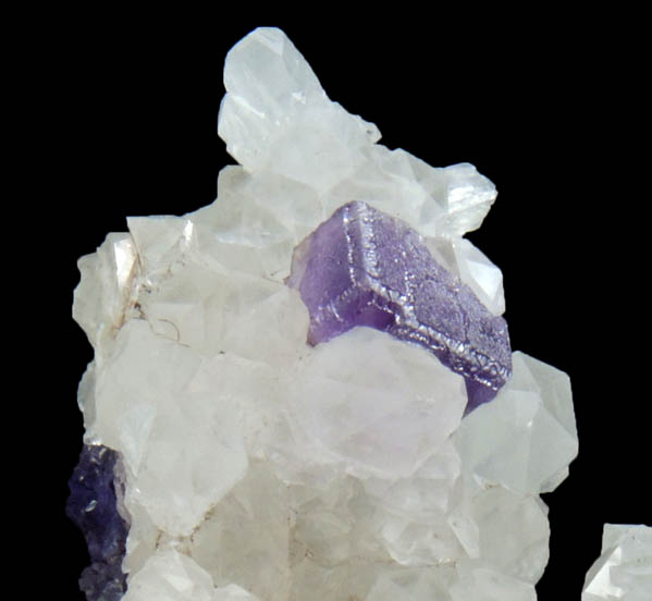 Fluorite on Quartz from Caravia-Berbes District, Asturias, Spain