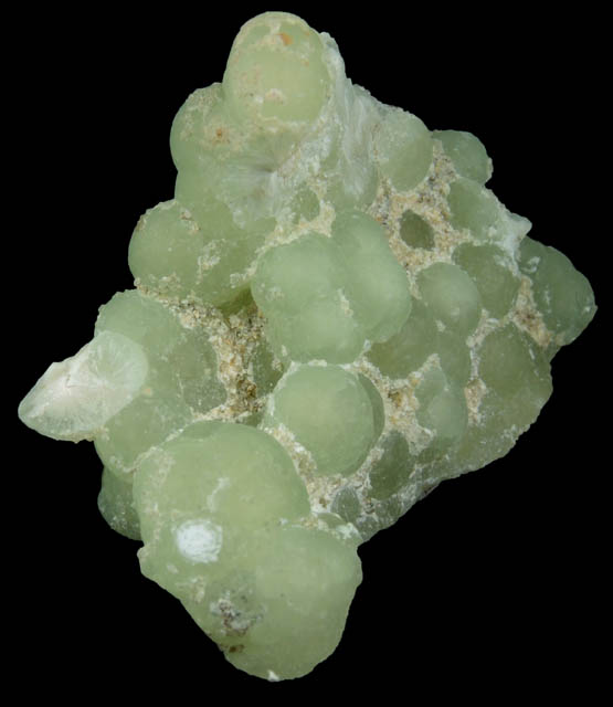 Prehnite with Calcite from O and G Industries Southbury Quarry, Southbury, New Haven County, Connecticut