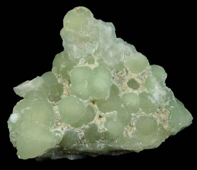 Prehnite with Calcite from O and G Industries Southbury Quarry, Southbury, New Haven County, Connecticut