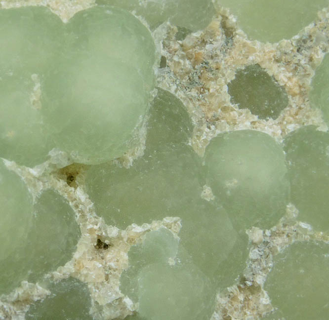 Prehnite with Calcite from O and G Industries Southbury Quarry, Southbury, New Haven County, Connecticut