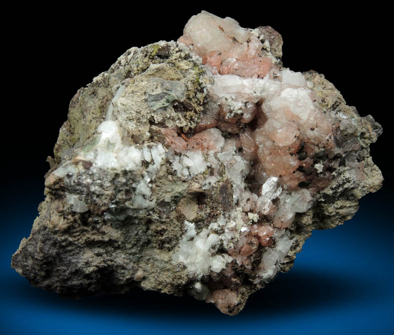 Calcite with native Copper inclusions from Calumet, Keweenaw Peninsula Copper District, Houghton County, Michigan