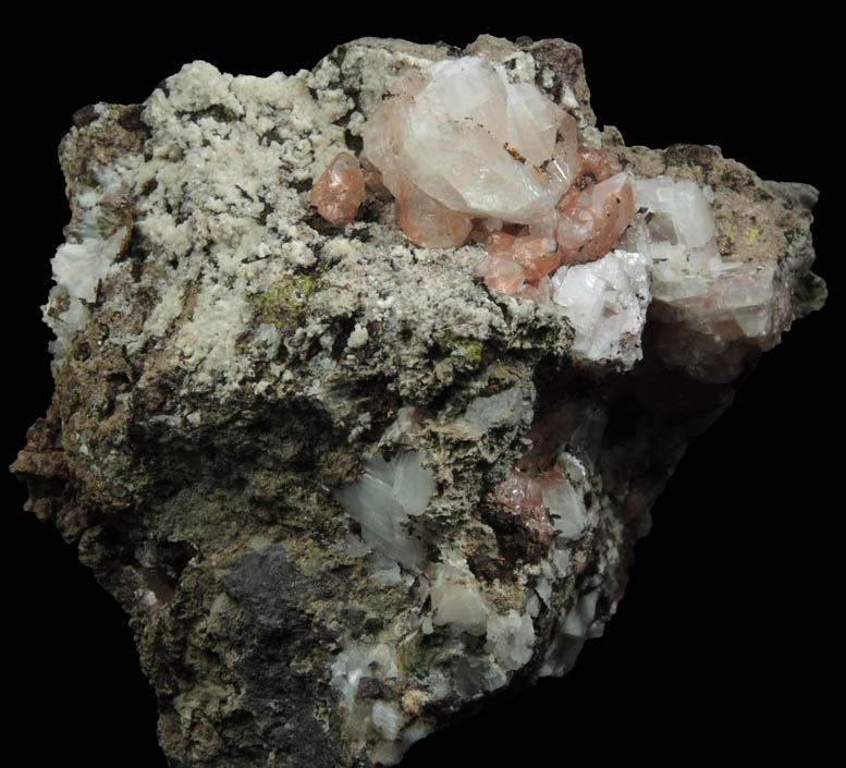 Calcite with native Copper inclusions from Calumet, Keweenaw Peninsula Copper District, Houghton County, Michigan