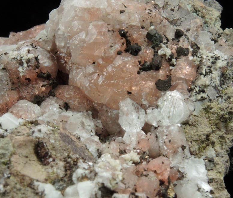 Calcite with native Copper inclusions from Calumet, Keweenaw Peninsula Copper District, Houghton County, Michigan