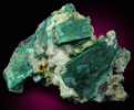 Malachite pseudomorphs after Azurite with Calcite from Tsumeb Mine, Otavi-Bergland District, Oshikoto, Namibia