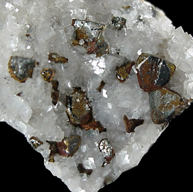 Tetrahedrite on Ankerite from Saalfeld, Thuringia, Germany