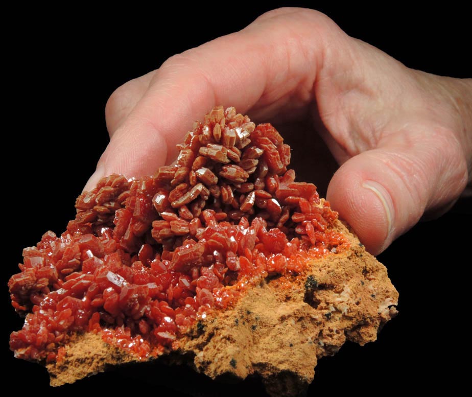 Vanadinite from Mibladen, Haute Moulouya Basin, Zeida-Aouli-Mibladen belt, Midelt Province, Morocco