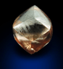 Diamond (4.10 carat cognac-colored gem-grade tetrahexahedral crystal) from Argyle Mine, Kimberley, Western Australia, Australia