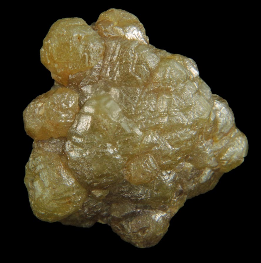 Diamond (14.52 carat green-gray complex rough diamond cluster) from Mbuji-Mayi, 300 km east of Tshikapa, Democratic Republic of the Congo
