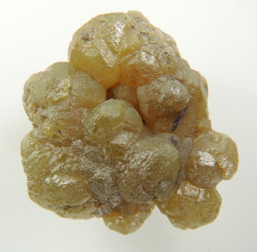 Diamond (14.52 carat green-gray complex rough diamond cluster) from Mbuji-Mayi, 300 km east of Tshikapa, Democratic Republic of the Congo