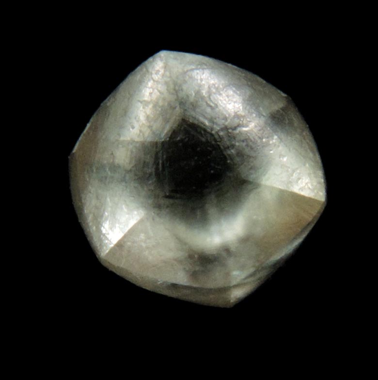 Diamond (0.65 carat gem-grade yellow dodecahedral rough diamond) from Almazy Anabara Mine, Sakha (Yakutia) Republic, Siberia, Russia