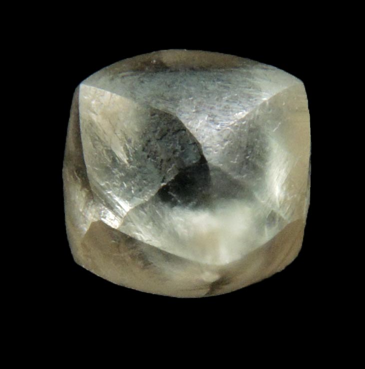 Diamond (0.65 carat gem-grade yellow dodecahedral rough diamond) from Almazy Anabara Mine, Sakha (Yakutia) Republic, Siberia, Russia