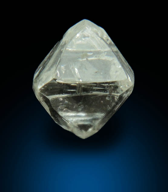 Diamond (0.83 carat pale-yellow octahedral crystal) from Almazy Anabara Mine, Sakha (Yakutia) Republic, Siberia, Russia