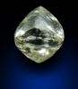 Diamond (0.81 carat yellow octahedral uncut diamond) from Almazy Anabara Mine, Sakha (Yakutia) Republic, Siberia, Russia