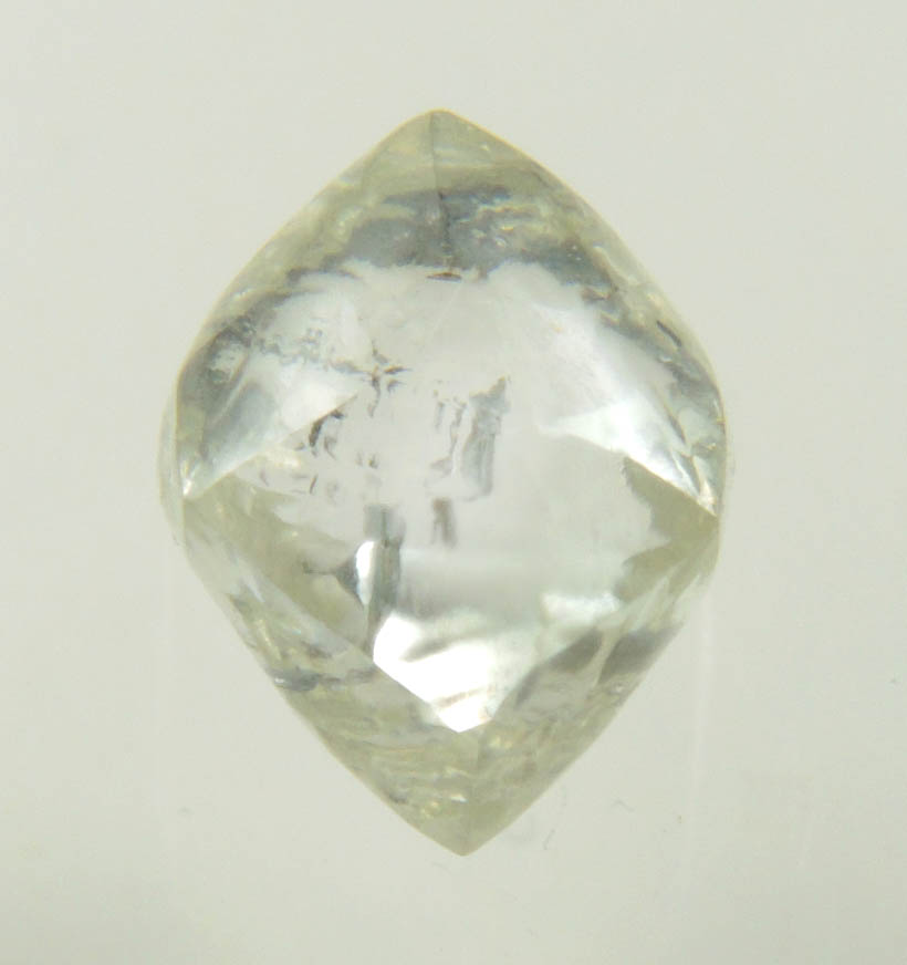 Diamond (0.81 carat yellow octahedral uncut diamond) from Almazy Anabara Mine, Sakha (Yakutia) Republic, Siberia, Russia