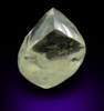 Diamond (2.35 carat gem-quality cuttable pale-yellow complex uncut rough diamond) from Almazy Anabara Mine, Sakha (Yakutia) Republic, Siberia, Russia